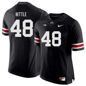 Men's Ohio State Buckeyes #48 Logan Hittle Black Nike NCAA College Football Jersey High Quality CMB3144KD